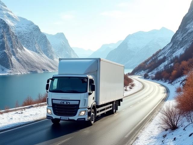 Viking Swift leveringsbil i norsk landskap